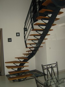 Escalier acier bois 6