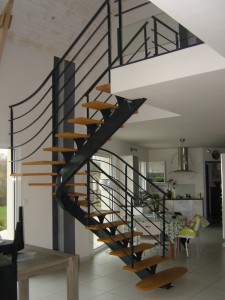 Escalier acier bois 5