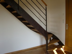 Escalier acier bois 14
