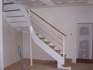 Escalier acier bois 12