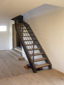 Escalier acier bois 10