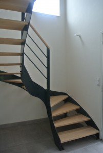 Escalier acier bois 19